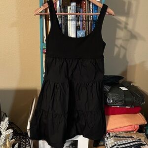 Grey State Tiered Deep Black Della Dress